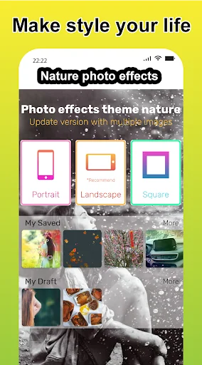 Photo effects theme nature, na screenshot 1