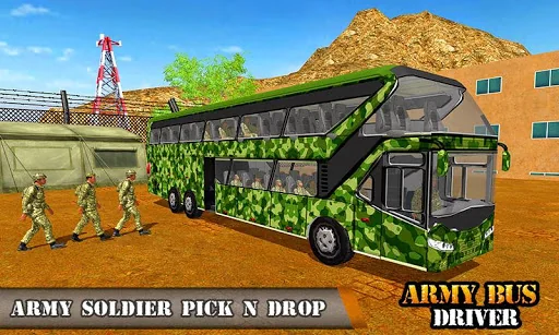 Army Bus Transporter Coach Fun screenshot 1