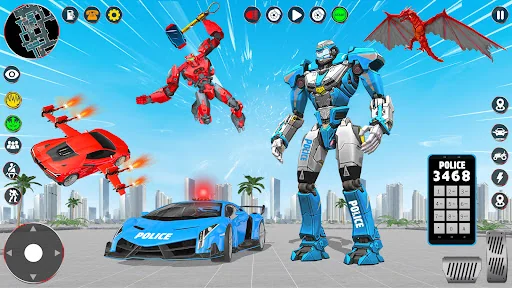 US Police Robot Car Transform