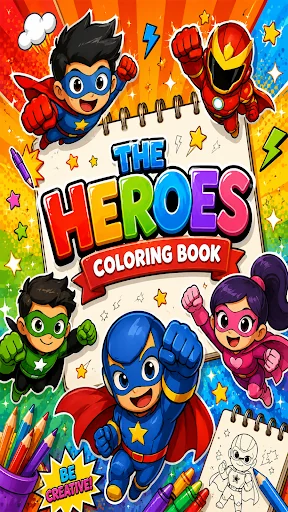 The Heroes Coloring Game phone