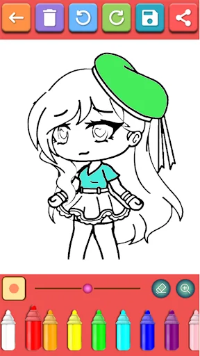 Gacha Chibi Coloring Book screenshot 1