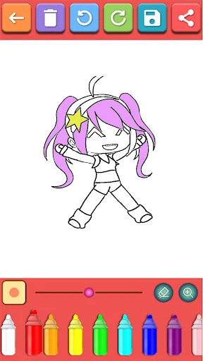 Gacha Chibi Coloring Book screenshot 3