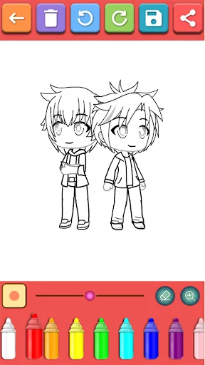 Gacha Chibi Coloring Book screenshot 4
