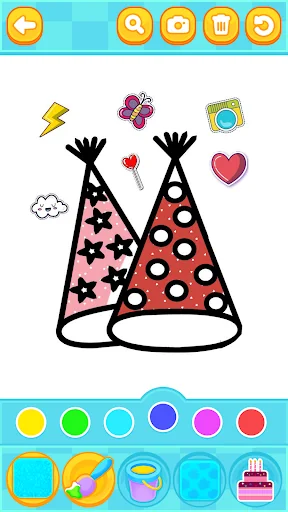 Glitter Birthday Cake Coloring screenshot 3
