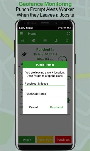 Employee Time Clock w/ GPS, Sc screenshot 3