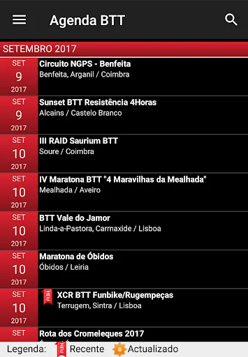 Agenda BTT