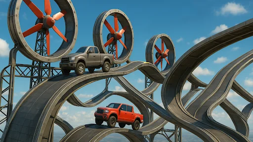 Impossible Ramp Car Stunt 3D screenshot 2