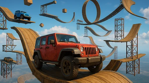 Impossible Ramp Car Stunt 3D screenshot 4