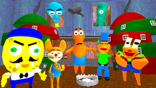 Sponge Neighbor Escape 3D