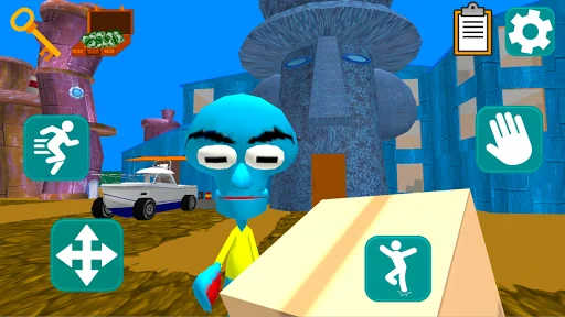 Squid Neighbor. Sponge Escape