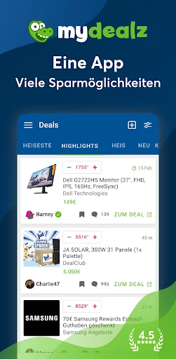 mydealz – Gutscheine, Angebote