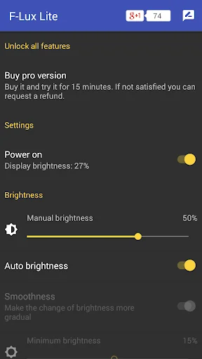 Screen Brightness Control Lite screenshot 2