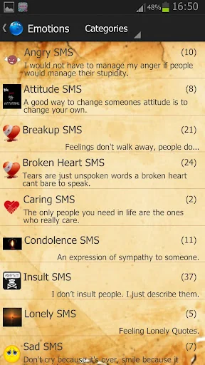 All In One SMS Library Quotes  screenshot 2