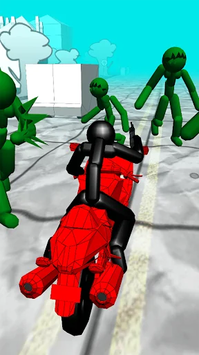 Stickman Zombie: Moto Racing