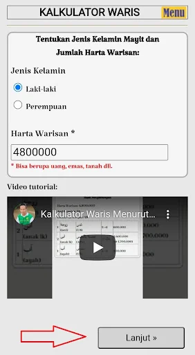 Kalkulator Waris Syafi'iyah