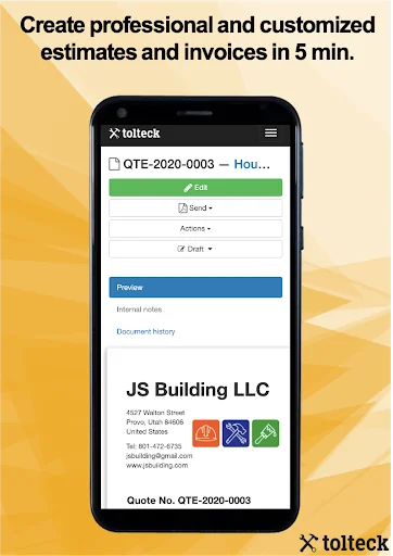 Tolteck - Estimate & Invoice screenshot 2