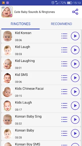 Cute Baby Sounds & Ringtones screenshot 3