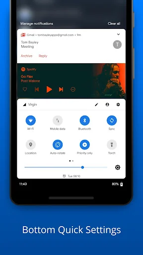 Bottom Quick Settings screenshot 1