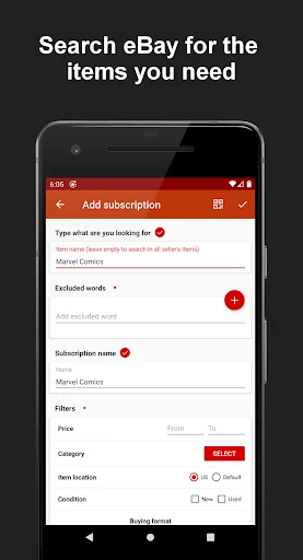 Deals Tracker: Alerts for eBay screenshot 1