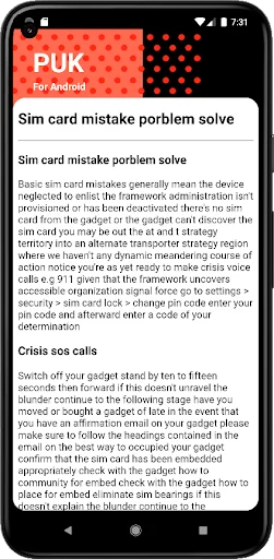 Puk Code Unlock App Guide