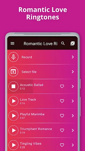 Romantic Love Ringtones screenshot 1