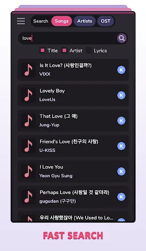 K-pop Lyrics screenshot 2