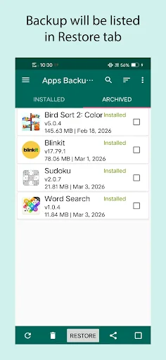 Apps Backup and Restore screenshot 3