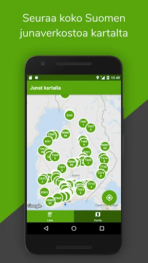 Junat kartalla - VR Live junat
