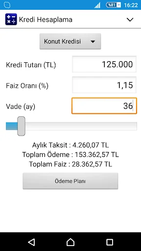 Kredi Hesaplama screenshot 1