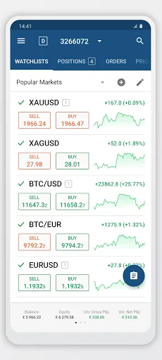 Tradeview Markets cTrader screenshot 1