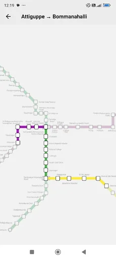 Bangalore Metro Route Map Fare screenshot 3