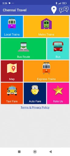 Chennai Travel - Route Map