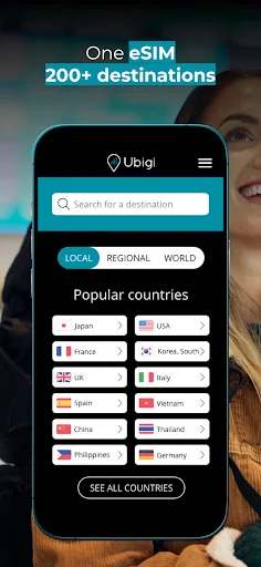 Ubigi: Travel esim mobile data