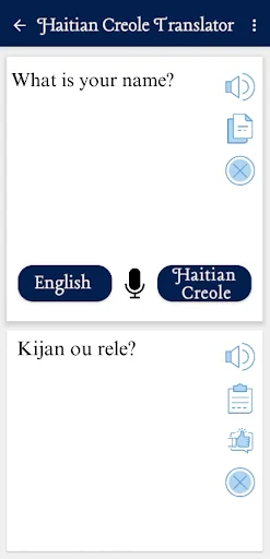 Traduction creole anglais