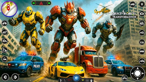 Robot Transform Car Games 3D screenshot 4