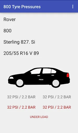 Tyre Pressure & Tire Sizes screenshot 4