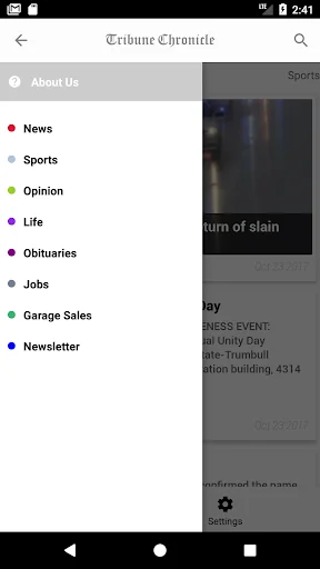 Tribune Chronicle screenshot 2