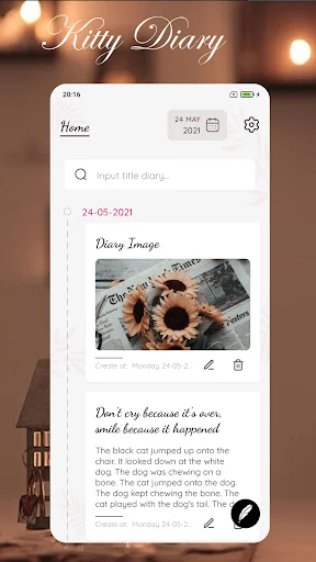 Diary app with lock
