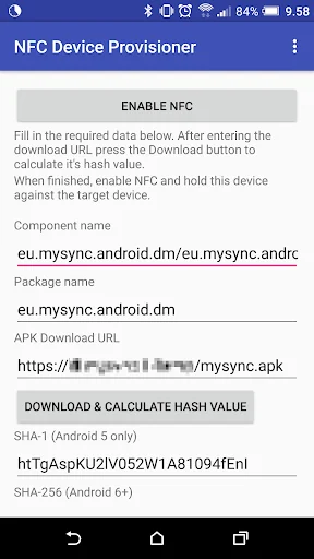 NFC Device Provisioner