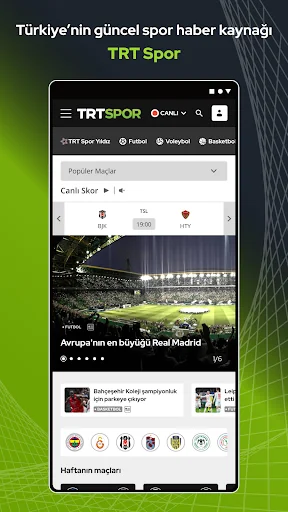 TRT Spor – Canlı Maç ve Haber screenshot 1