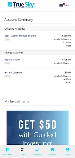 True Sky Credit Union screenshot 2
