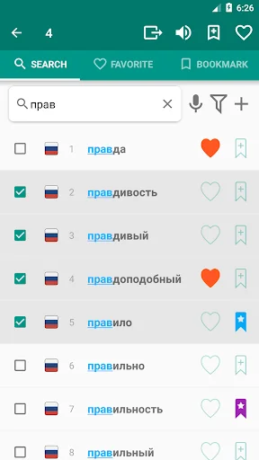 Russian-german dictionary screenshot 3