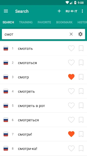 Russian-italian dictionary screenshot 4