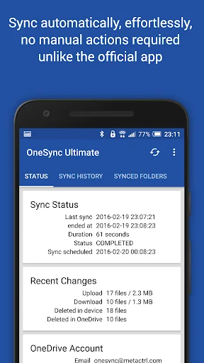 OneSync: Autosync for OneDrive screenshot 2