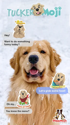 TuckerMoji - Golden Dog Sticke