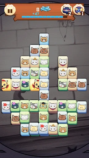 Hungry Cat Mahjong screenshot 2