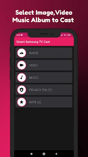 Cast to Samsung TV screenshot 1