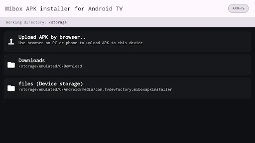 Mibox APK installer Android TV
