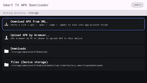 Smart TV APK downloader