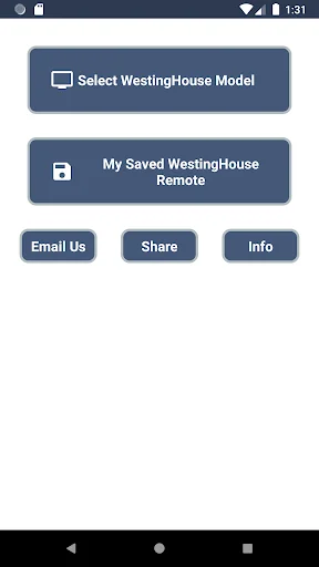 WestingHouse TV Remote